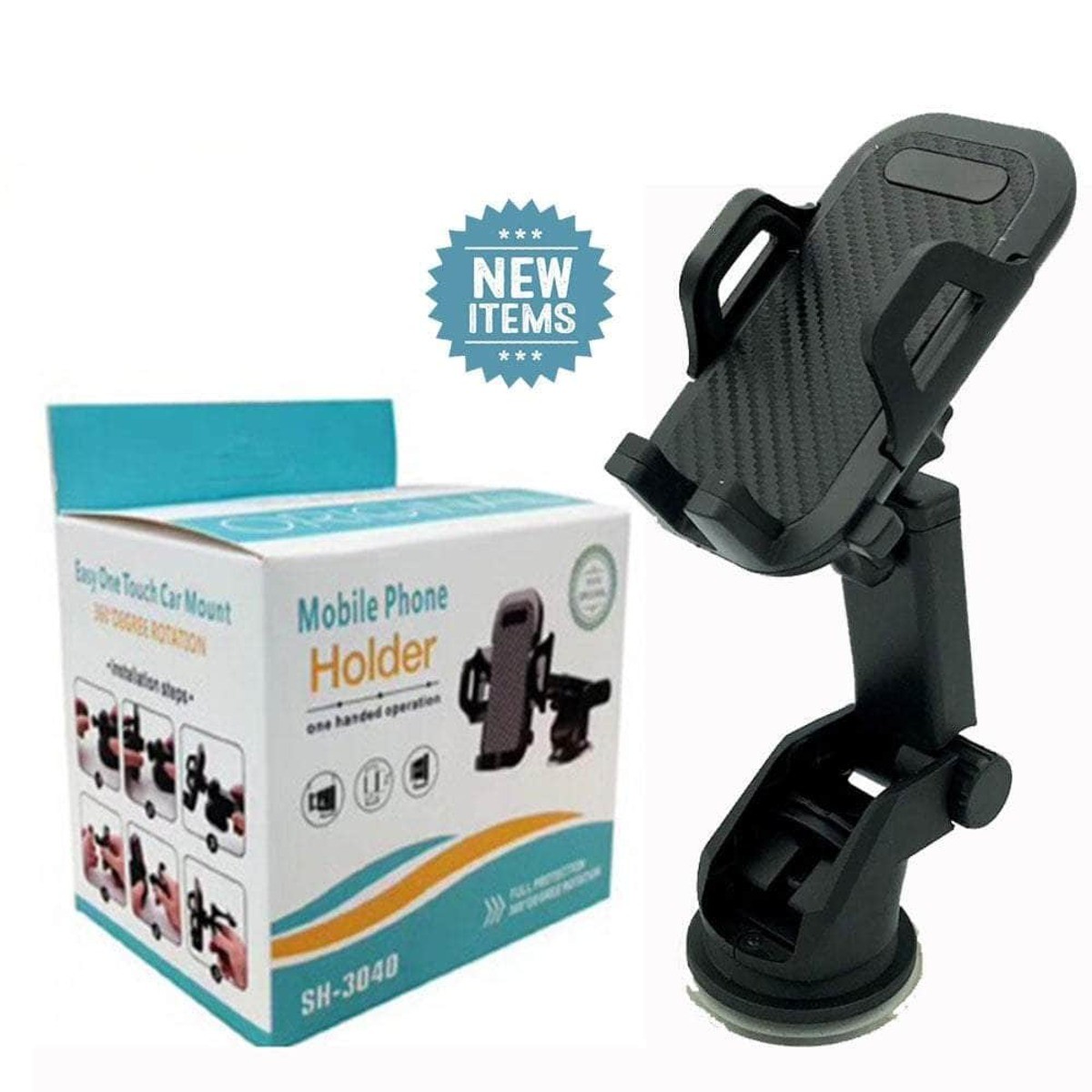MOBILE PHONE HOLDER - SUCTION & VENT ATTACHMENT INCLUDED