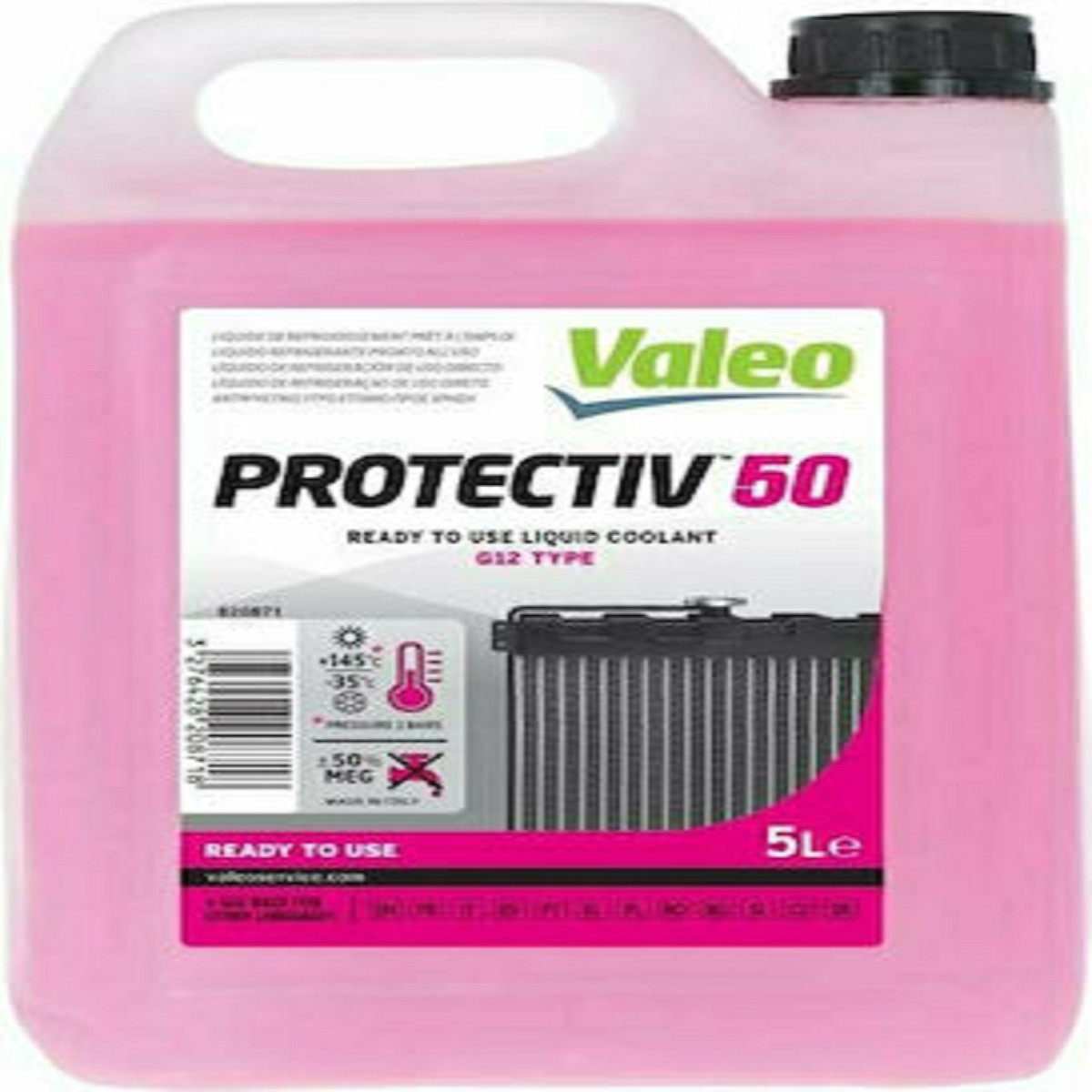 VALEO COOLANT ΑΝΤΙΨΥΚΤΙΚΟ -35°C PROTECTIV 50 5L G12 TYPE 