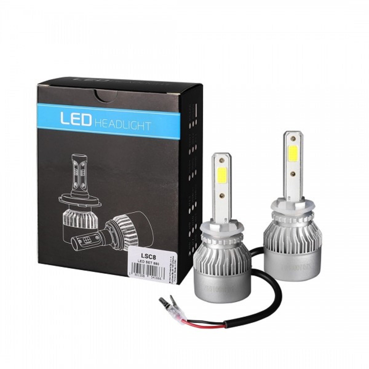 H27 880 LED SET 32V 6.500K 4 X 10W ΛΑΜΠΑ ΜΕ COB EPISTAR 1021 LED ΚΑΙ ΑΝΕΜΙΣΤΗΡΑΚΙ M-TECH