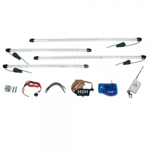 ΚΙΤ ΦΩΤΙΣΜΟΥ UNDERCAR BLUE 2 X 86cm + 2 X 120cm ΜΕ ΚΟΝΤΡΟΛ FLEXIBLE SIMONI RACING