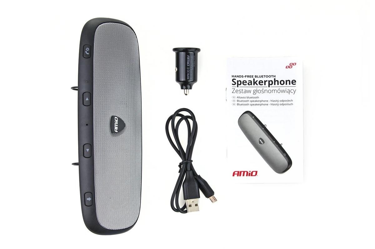ΦΟΡΗΤΟ BLUETOOTH CAR KIT ΜΕ ΗΧΕΙΟ ΚΑΙ ΚΛΙΠ HFB-01 ME ΑΝΟΙΧΤΗ ΑΚΡΟΑΣΗ AMiO
