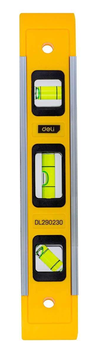 DELI αλφάδι DL290230 με 3 μάτια, πλαστικό, μαγνητικό, 23cm