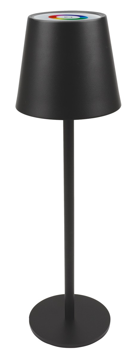 POWERTECH LED επιτραπέζιο φωτιστικό HLL-0195, RGB, ρυθμιζόμενο, επαναφορτιζόμενο, μαύρο