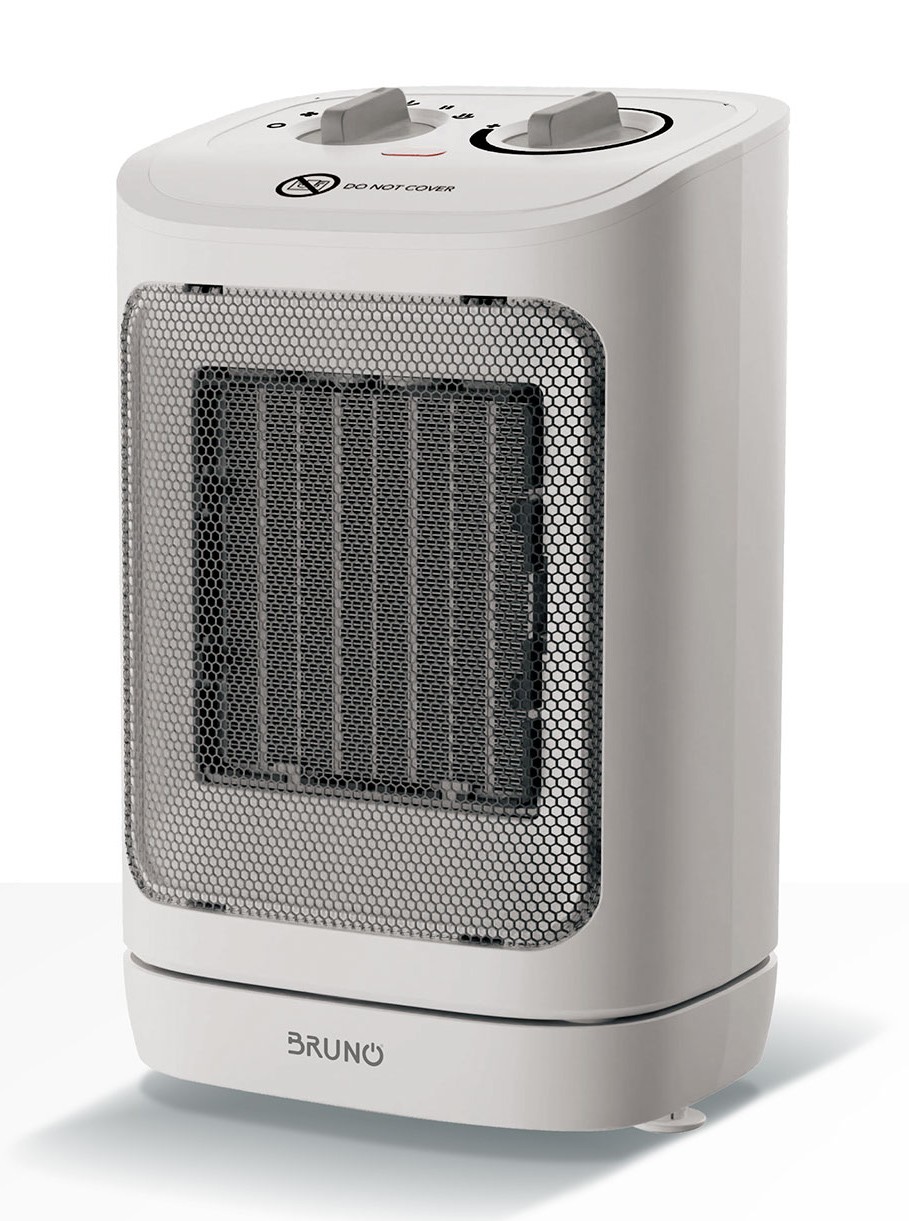 BRUNO κεραμικό αερόθερμο BRN-0255, 2000W, με θερμοστάτη/ανεμιστήρα/αυτόματη περιστροφή, λευκό