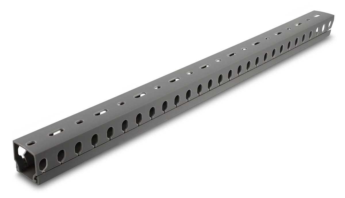 DELOCK cable management 22028, πλαστικό, 30x30mm, 1m, γκρι