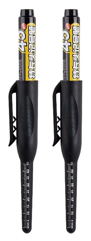 Ανεξίτηλος μαρκαδόρος σημαδέματος TOOL-0098 με μακριά μύτη, 45mm, μαύρος, 2τμχ