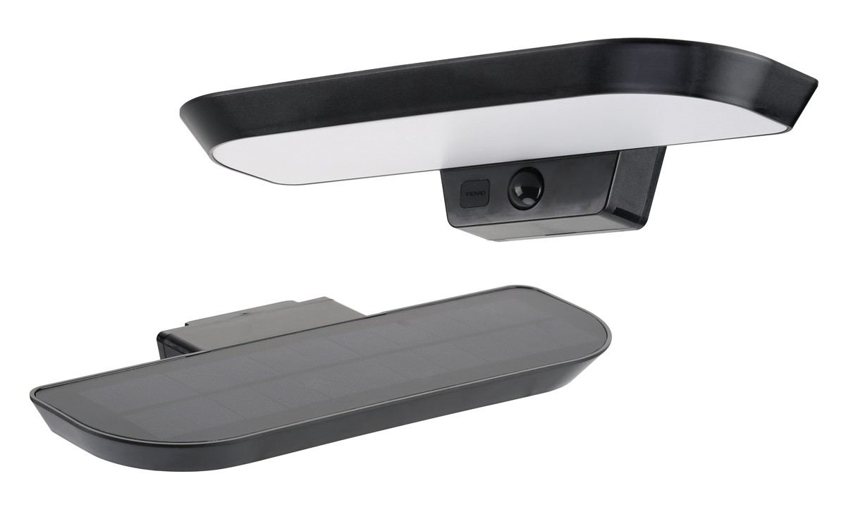 POWERTECH LED ηλιακό φωτιστικό PT-1516 με αισθητήρα κίνησης, 6W, 2000mAh, μαύρο