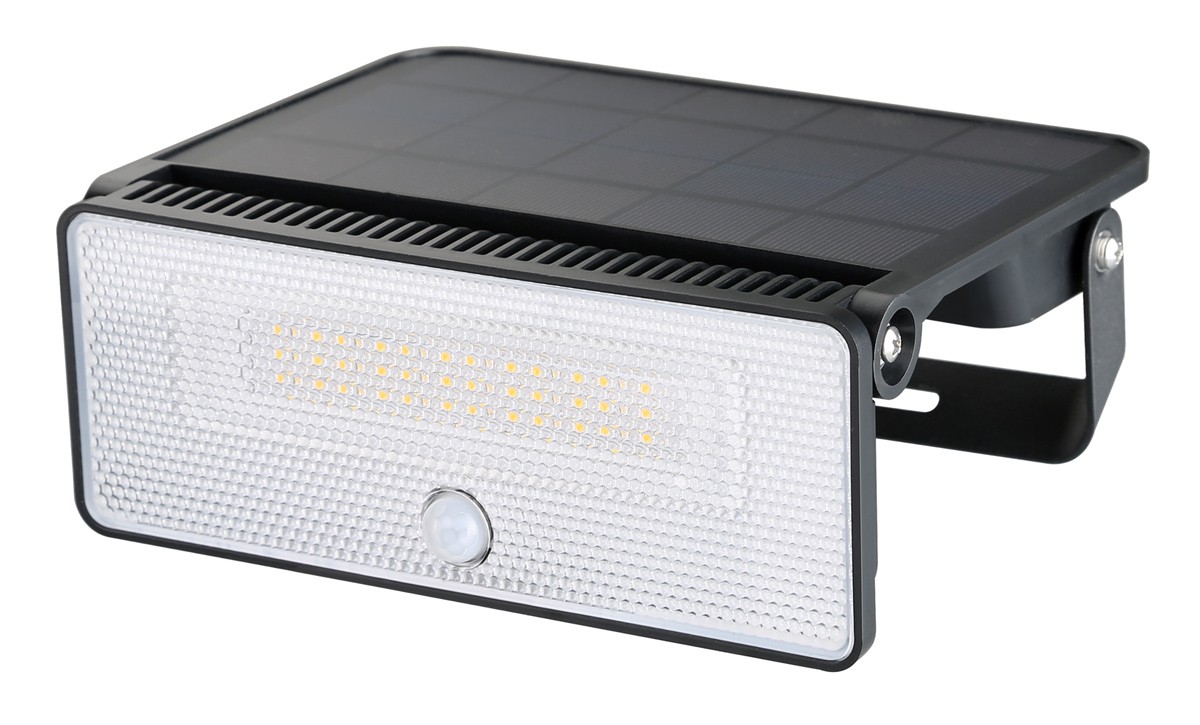 POWERTECH LED ηλιακό φωτιστικό PT-1518 με αισθητήρα κίνησης, 12W, 3600mAh, μαύρο