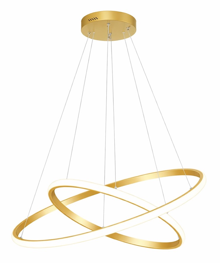 POWERTECH LED φωτιστικό οροφής PT-1526, 25W, 4000K, Φ40x120cm, χρυσό