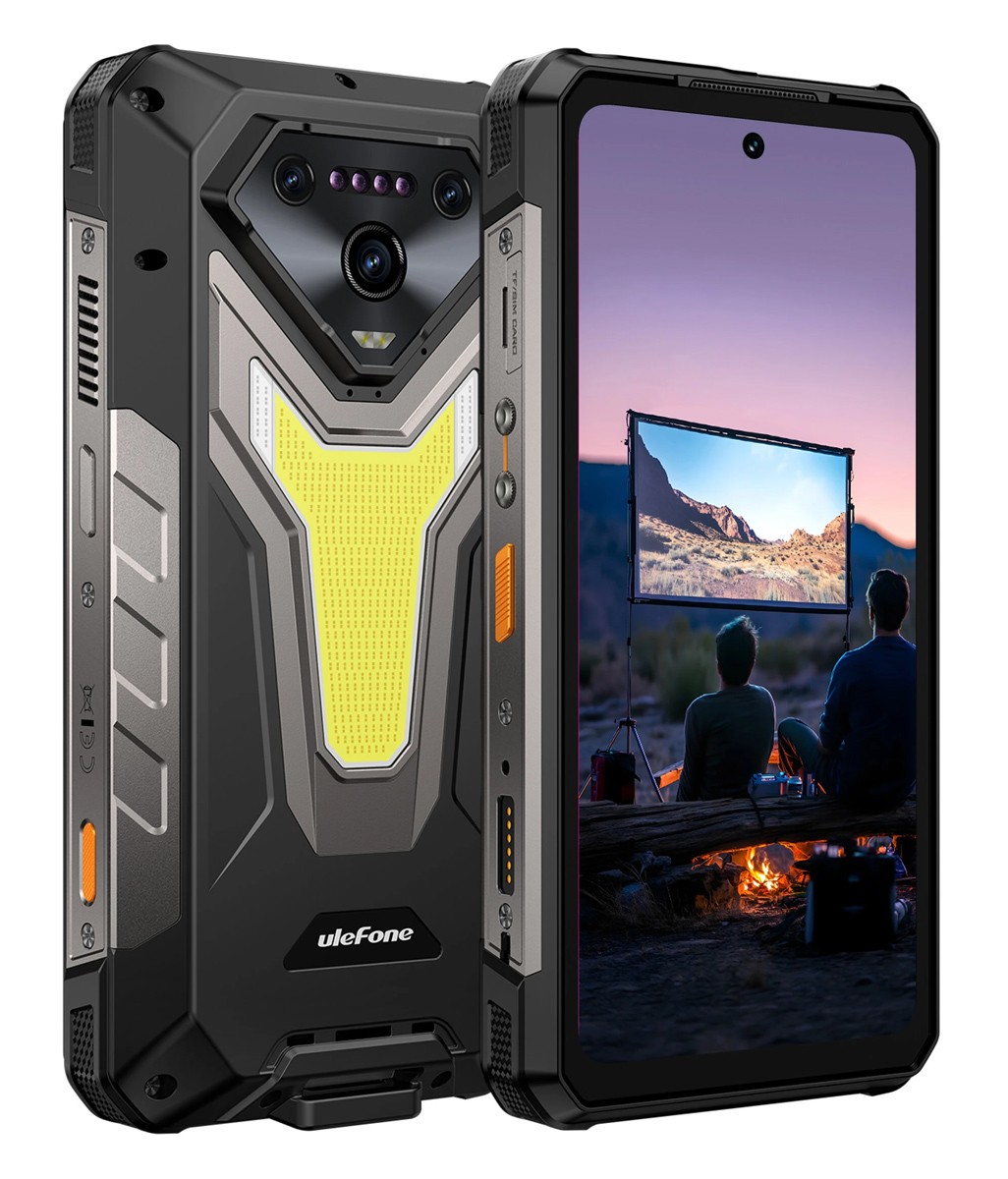 ULEFONE smartphone Armor 34 Pro με βιντεοπροβολέα, 6.95", 5G, 16/512GB, 25500mAh, IP68/IP69K/MIL-STD-810H, μαύρο