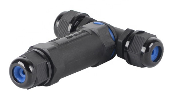 POWERTECH αδιάβροχος σύνδεσμος καλωδίων τροφοδοσίας TOOL-0113, τύπου ταφ, 3pin, IP68, μαύρος