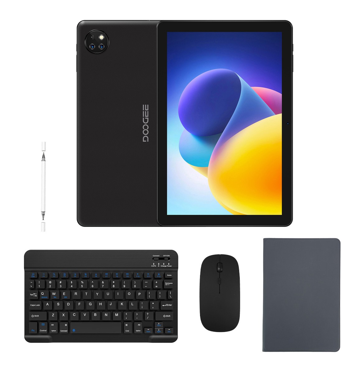 DOOGEE tablet T10W με πληκτρολόγιο/ποντίκι/στυλό αφής/θήκη, 10.1", 4/128GB, 4G, Android 14, 8000mAh, μαύρο