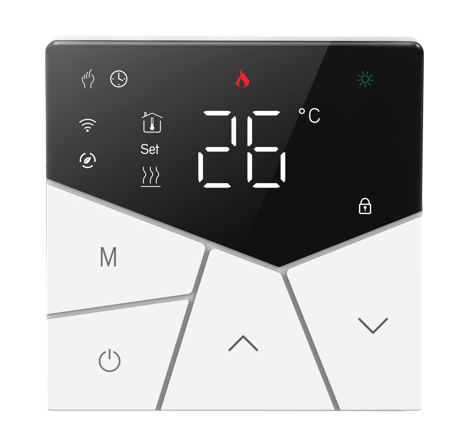 Smart θερμοστάτης πετρελαίου BHT-15GBLW, WiFi, χωνευτός, μαύρος