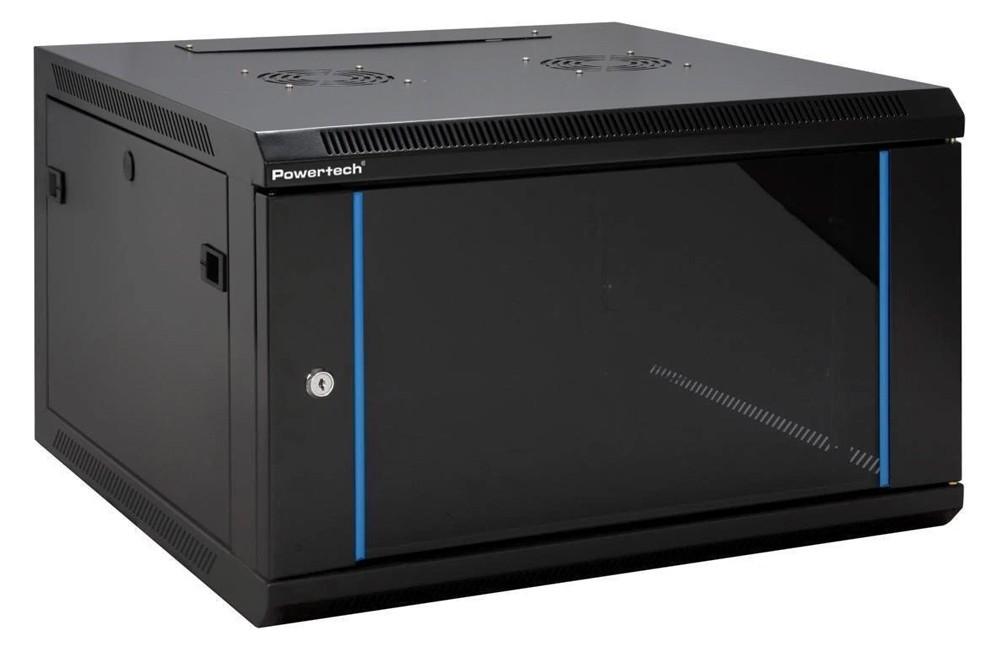 POWERTECH επιτοίχια καμπίνα rack 19" NETW-0037, 600 x 450 x 370mm, 6U