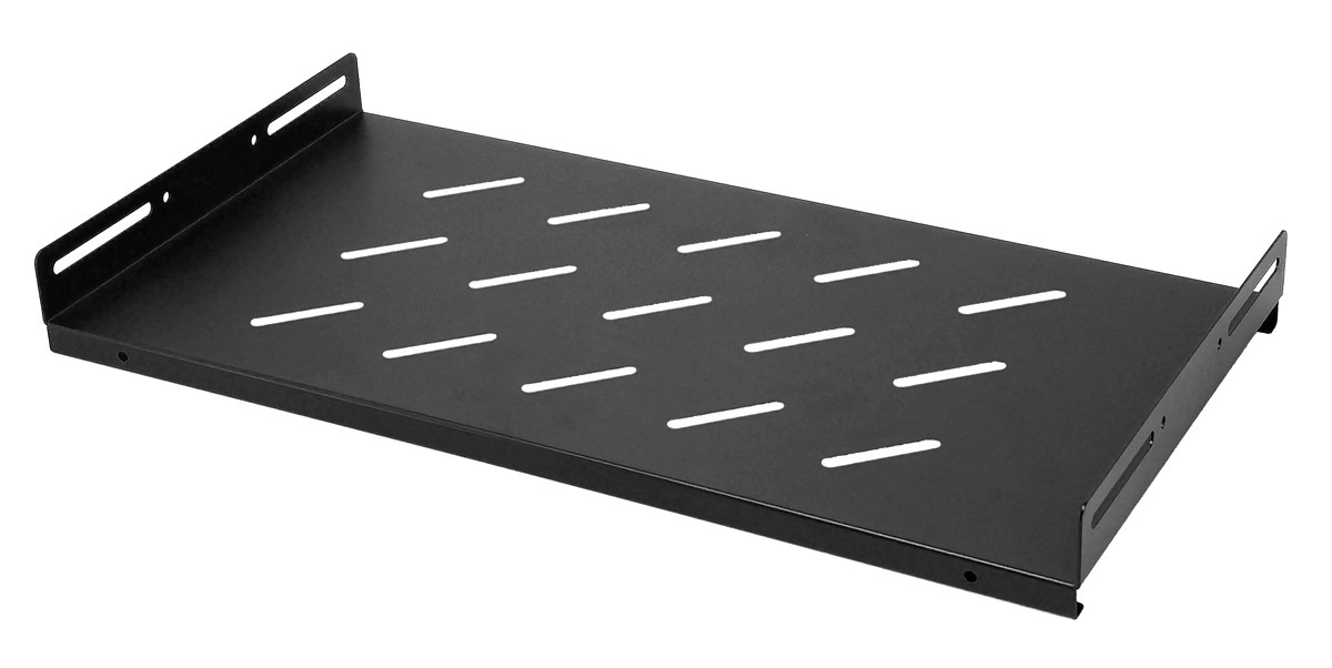 POWERTECH σταθερό ράφι για rack 19" NETW-0042, βάθος 250mm, μαύρο