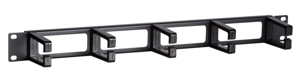 POWERTECH cable management NETW-0049 για rack 19"/1U, 5x γάντζοι, μαύρο