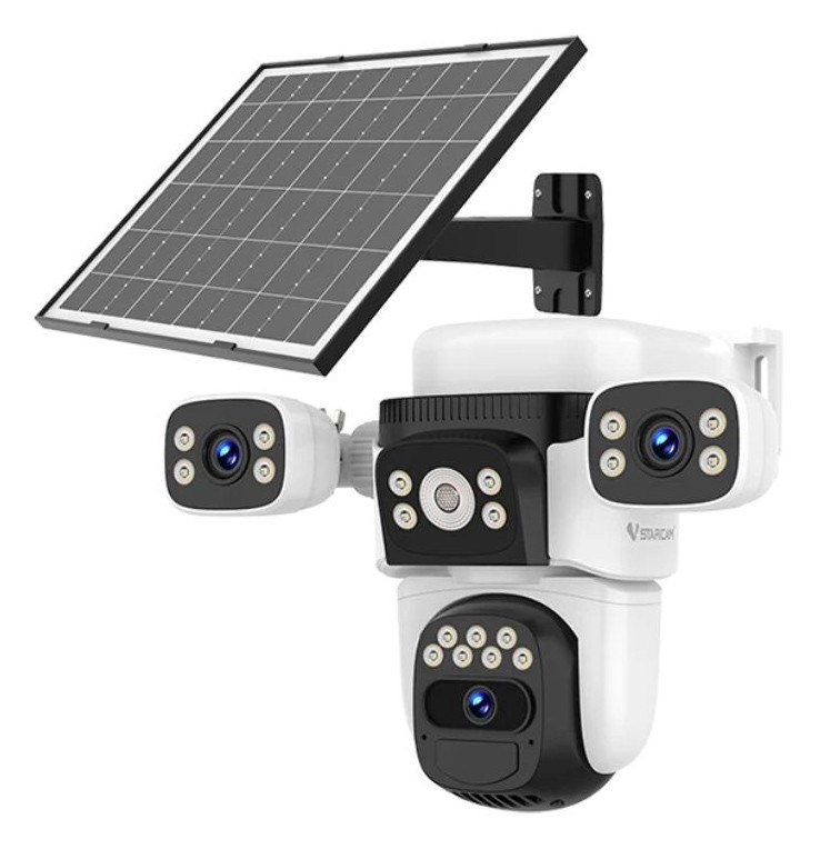VSTARCAM smart ηλιακή κάμερα CB621SR, triple lens, 2MP, WiFi, SD, PTZ, IP66