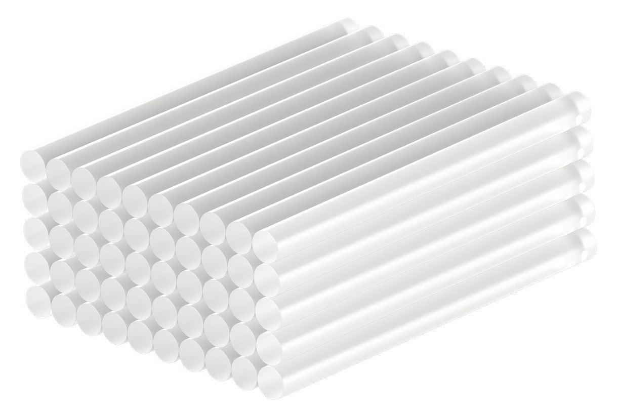 GOOBAY ράβδοι σιλικόνης 77851, Φ7mm x 100mm, διάφανο, 50τμχ