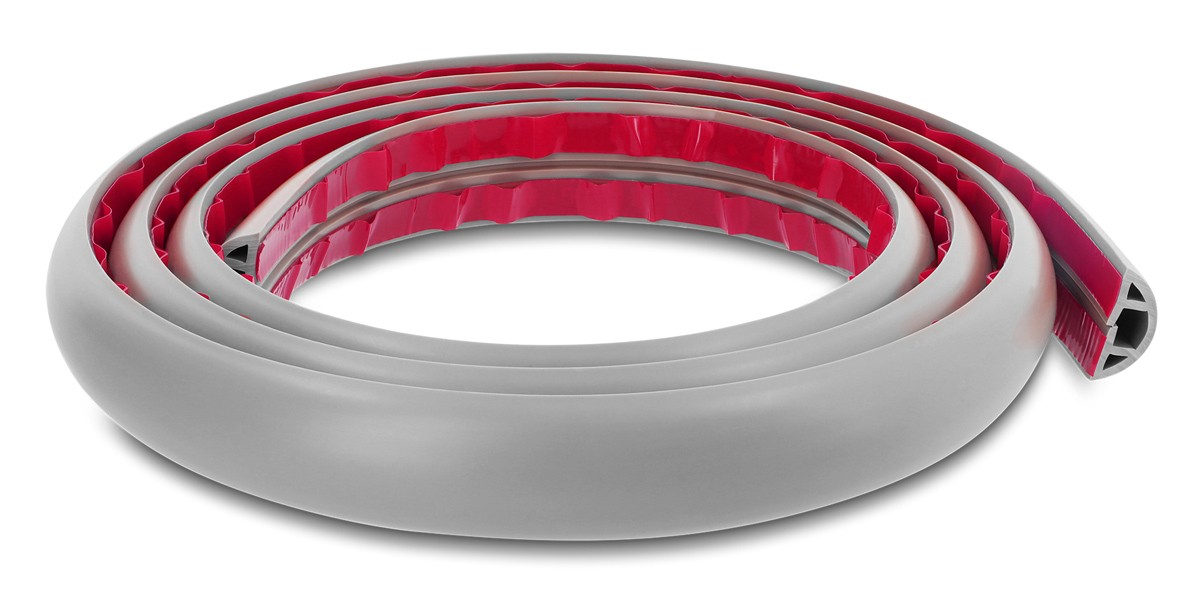 DELOCK κανάλι καλωδίων 20766 με αυτοκόλλητο, εύκαμπτο PVC, 30x10mm, 2m, γκρι