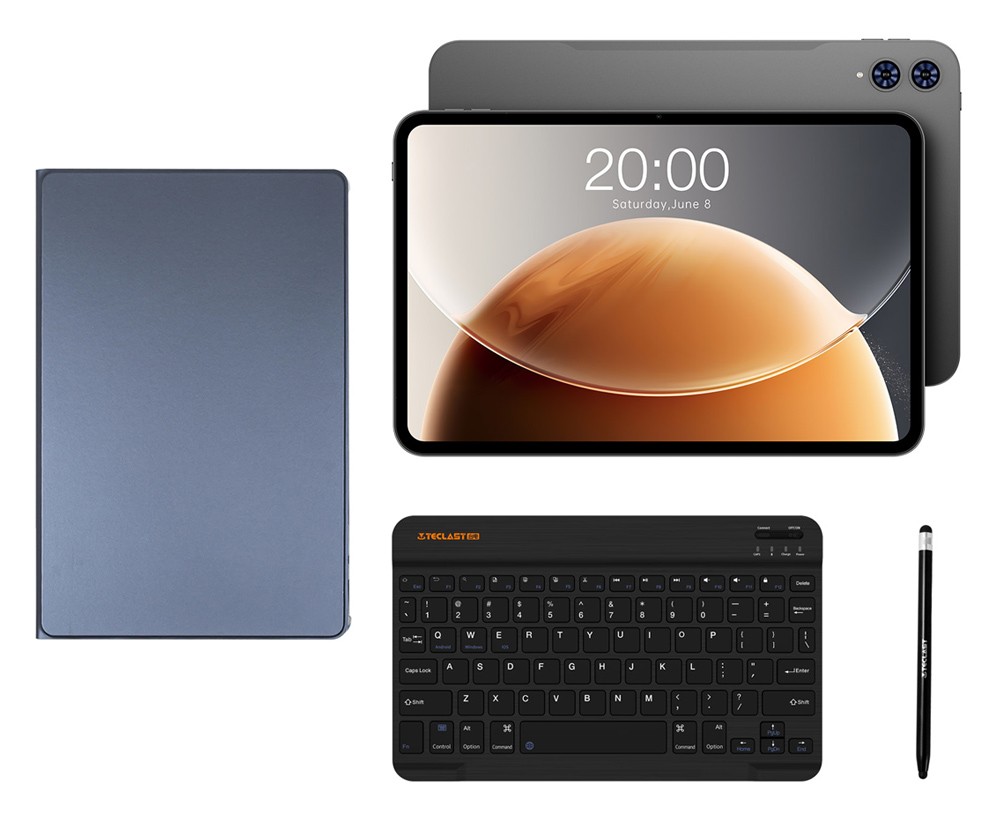 TECLAST tablet T65 με πληκτρολόγιο/στυλό αφής/θήκη, 13.4", 6/128GB, 4G, Android 15, 8000mAh, γκρι
