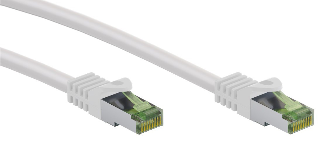 GOOBAY καλώδιο δικτύου 61103, CAT 8.1 S/FTP, copper, GHMT, 0.50m, λευκό