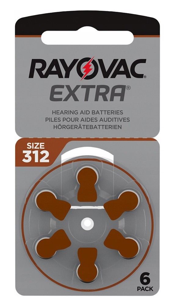 RAYOVAC μπαταρίες ακουστικών βαρηκοΐας 312MF, mercury free, 1.4V, 6τμχ