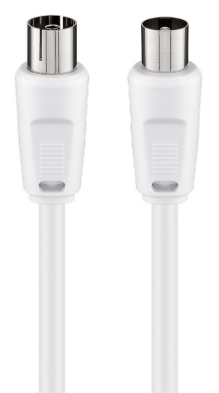 GOOBAY καλώδιο κεραίας αρσενικό σε θηλυκό 11514, <70 dB, CCS, 10m, λευκό