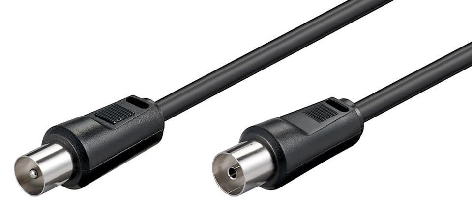POWERTECH καλώδιο κεραίας RF αρσενικό - RF θηλυκό CAB-V004, μαύρο, 1.5m