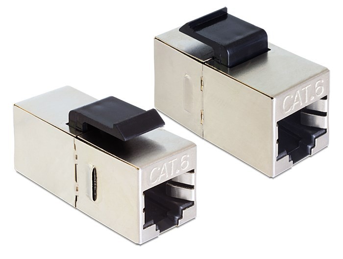 DELOCK Keystone module RJ45 86210, Cat 6 STP, ασημί