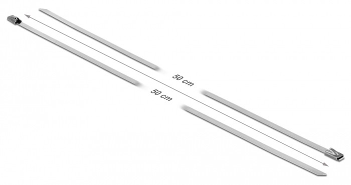 DELOCK μεταλλικός σφιγκτήρας καλωδίων 18770, 500x4.6mm, 10τμχ