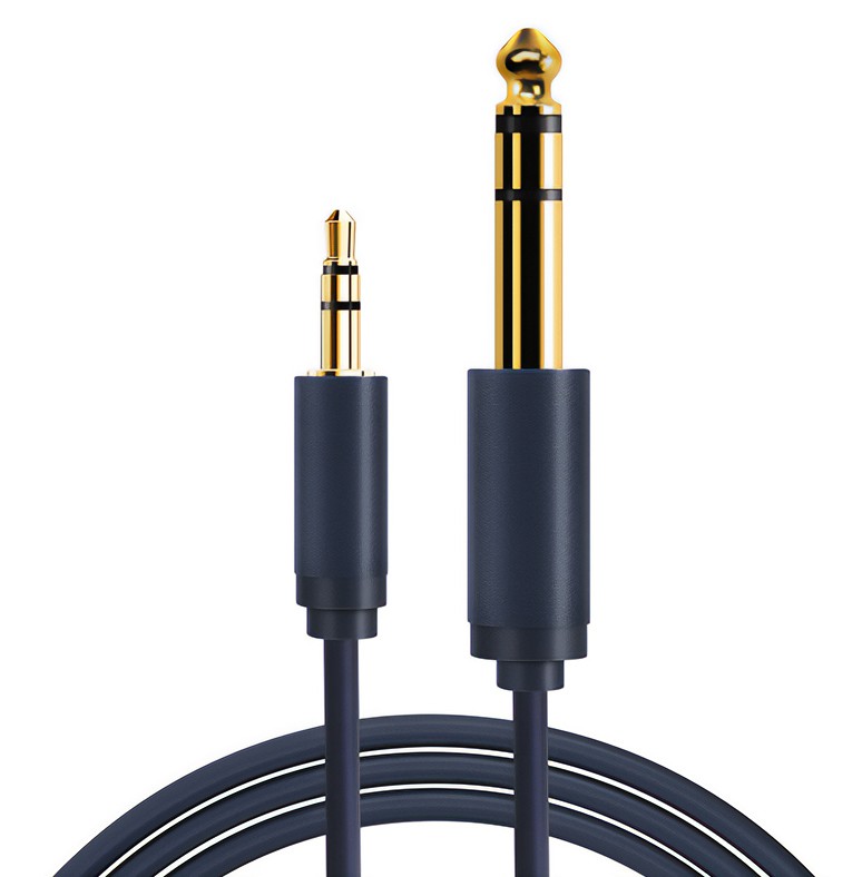 CABLETIME καλώδιο ήχου 3.5mm σε 6.3mm CT-H11G, 1.8m, μαύρο