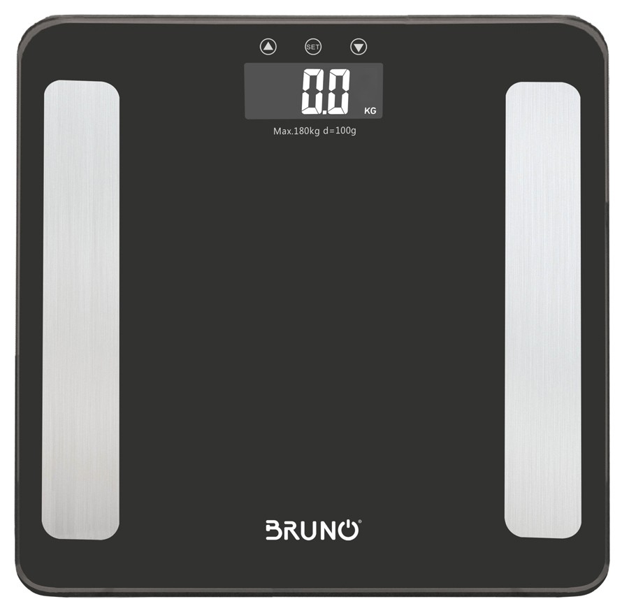 BRUNO ψηφιακή ζυγαριά με λιπομετρητή BRN-0056, έως 180kg, μαύρη