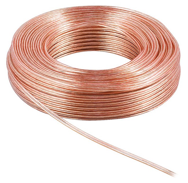 POWERTECH καλώδιο ήχου 2x 0.50mm² CAB-SP012, CCA, 10m, διάφανο