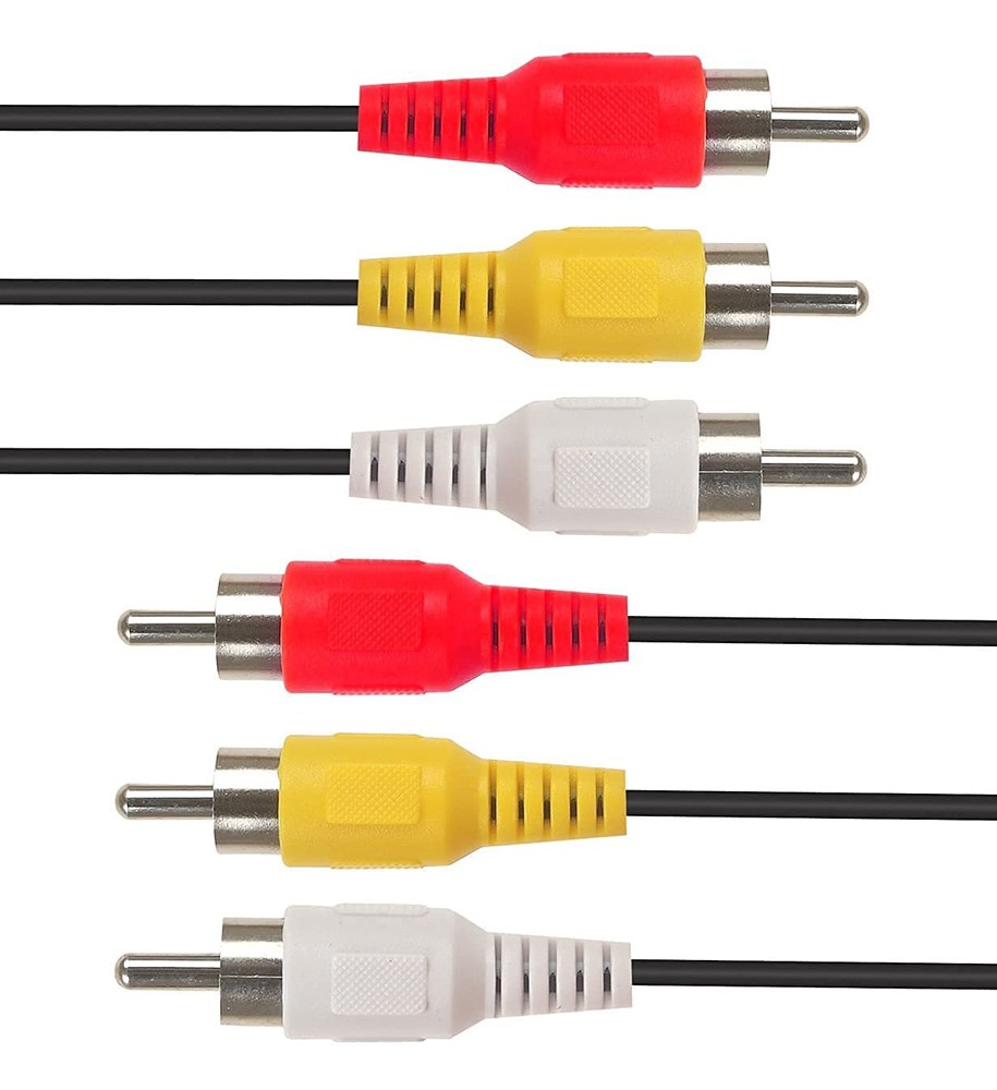 CABLETIME καλώδιο ήχου 3x RCA σε 3x RCA AV240-33N, 1.5m, μαύρο