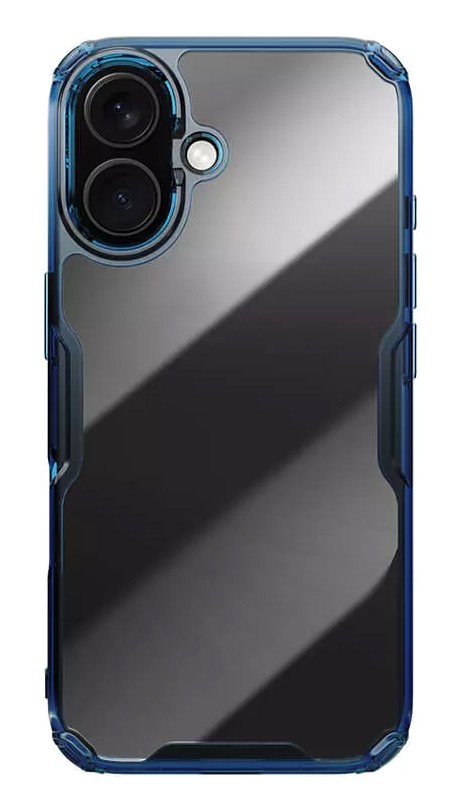 NILLKIN θήκη Nature TPU Pro για iPhone 16 Plus, διάφανη-μπλε
