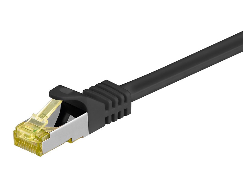 GOOBAY καλώδιο δικτύου 91572, CAT 7 S/FTP, copper, 500MHz, 0.25m, μαύρο