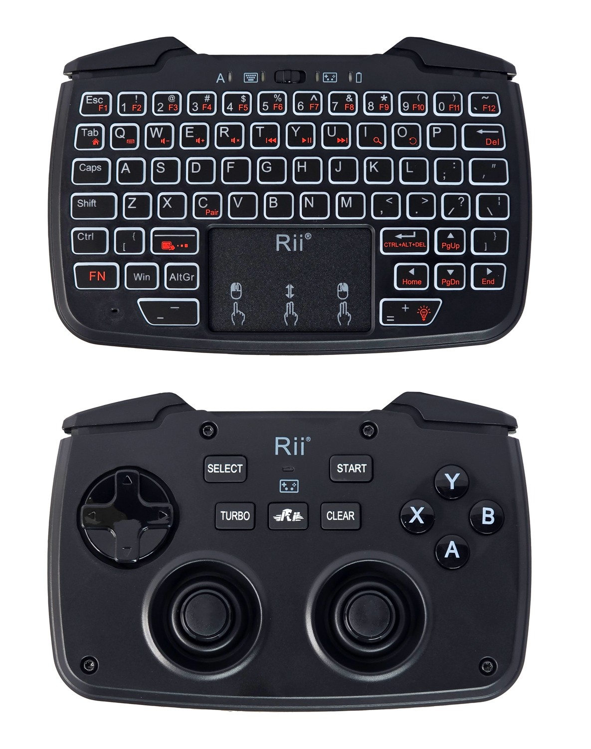 RIITEK ασύρματο gamepad & πληκτρολόγιο RK707, backlit, 2.4GHz, μαύρο