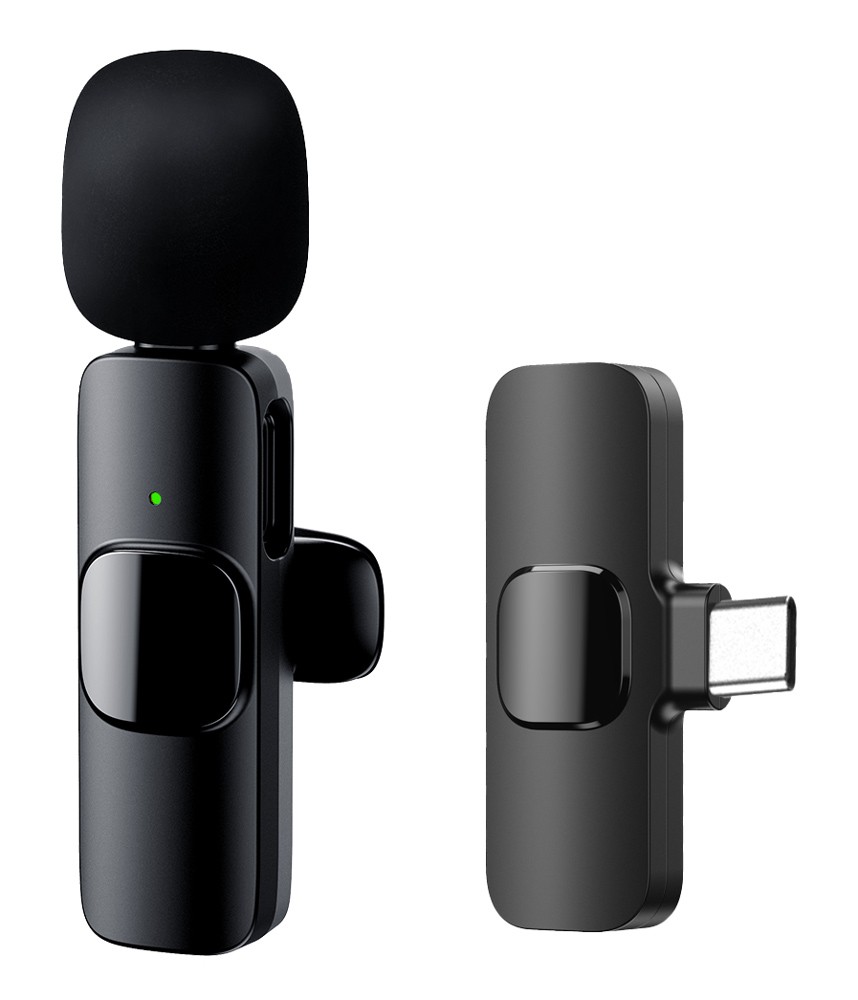 APEXEL ασύρματο μικρόφωνο APL-MIC003, USB-C, 2.4GHz, μαύρο