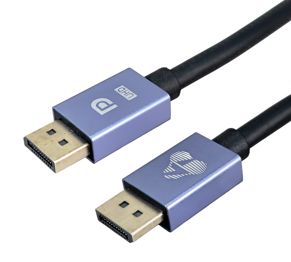 POWERTECH καλώδιο DisplayPort CAB-DP073, 8K/60Hz, 48 Gbps, 2m, μαύρο