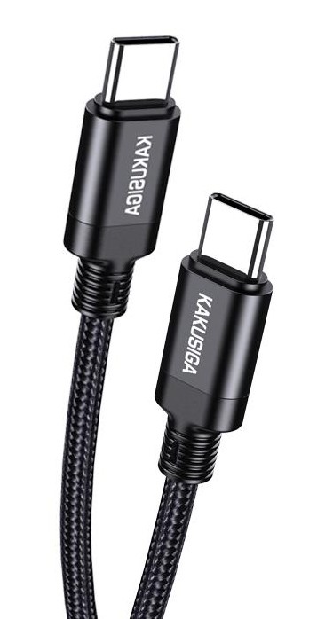 KAKUSIGA καλώδιο USB-C σε USB-C KSC-970, 60W, 480Mbps, 1m, μαύρο