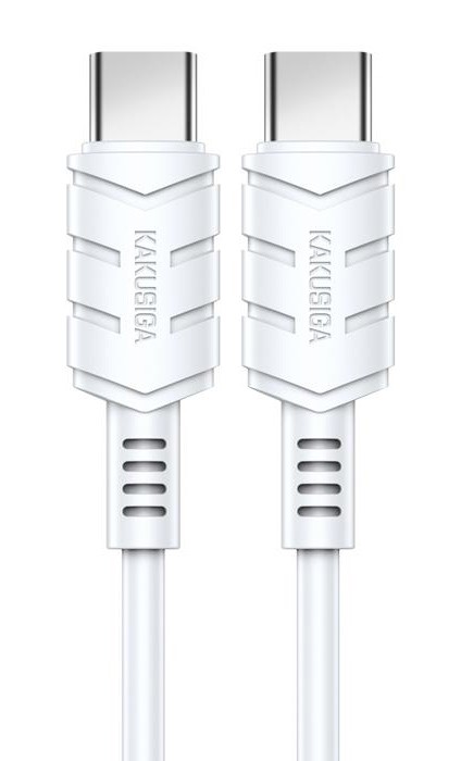 KAKUSIGA καλώδιο USB-C σε USB-C KSC-710, 60W, 480Mbps, 1.2m, λευκό