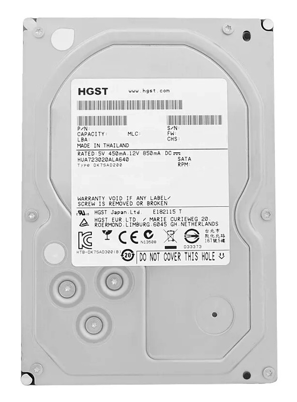 HITACHI σκληρός δίσκος Exos 5E8 3.5", 3TB, 7200RPM, 64MB, 6Gb/s, Factory Recertified