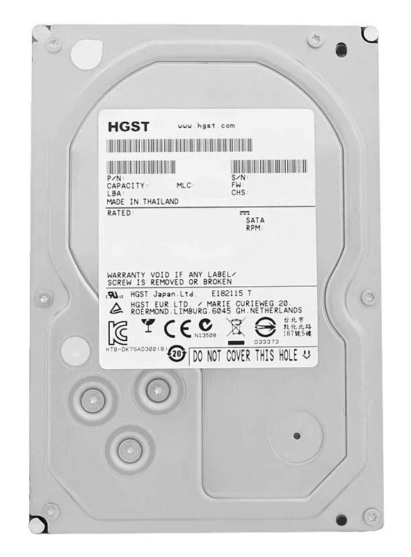 HGST σκληρός δίσκος Ultrastar 7K6000 3.5", 4TB, 7200RPM, 128MB, 6Gb/s, Factory Recertified