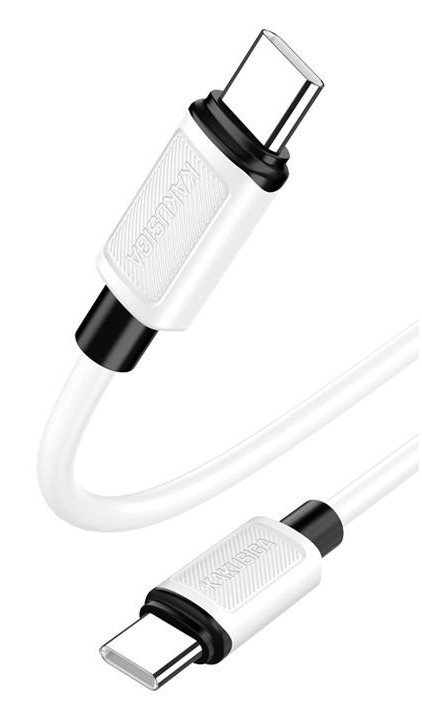 KAKUSIGA καλώδιο USB-C σε USB-C KSC-998, σιλικόνης, 100W, 480Mbps, 1m, λευκό