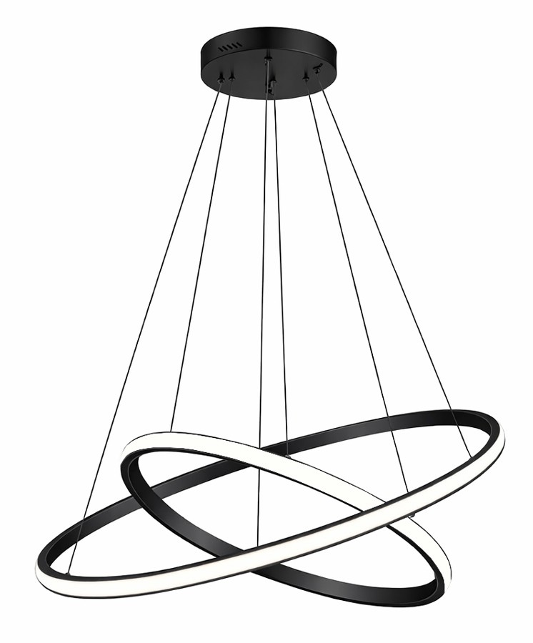 POWERTECH LED φωτιστικό οροφής PT-1527, 40W, 4000K, Φ60x120cm, μαύρο