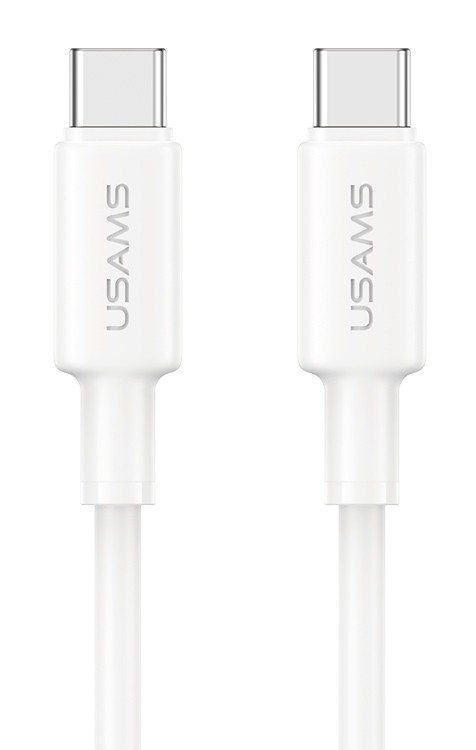 USAMS καλώδιο USB-C SJ763, 60W, 480Mbps, 1m, λευκό