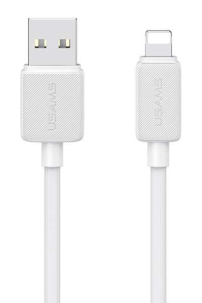 USAMS καλώδιο Lightning σε USB US-SJ694, 2.4A, 480Mbps, 2m, λευκό