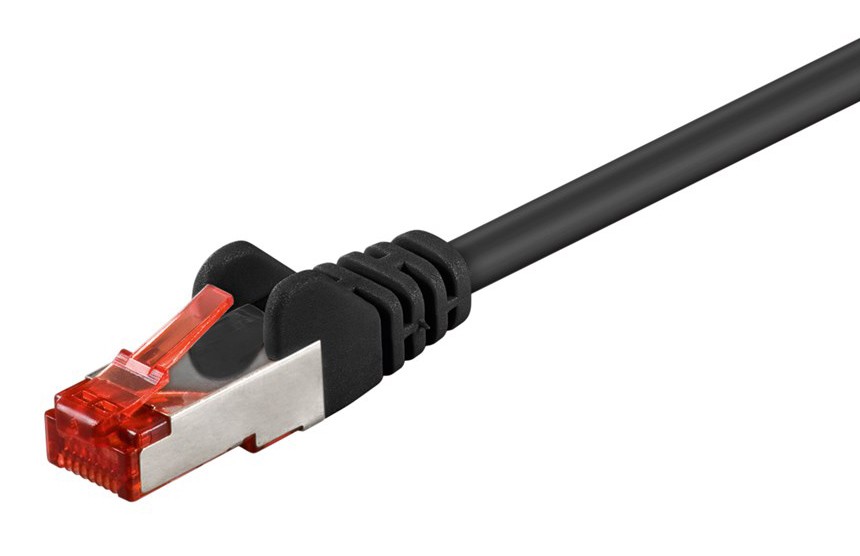 GOOBAY καλώδιο δικτύου 68701, CAT 6 S/FTP, copper, 250MHz, 50m, μαύρο