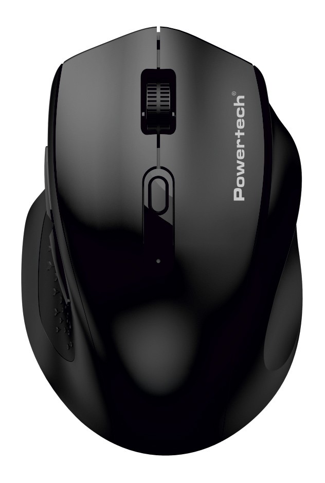 POWERTECH ασύρματο ποντίκι PT-1578, 2.4GHz & Bluetooth, έως 4000DPI, μαύρο