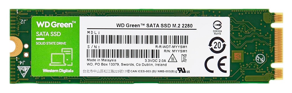 WD M.2 SATA III SSD Green WDS240G3G0B, 240GB, 545MBps, Factory Recertified